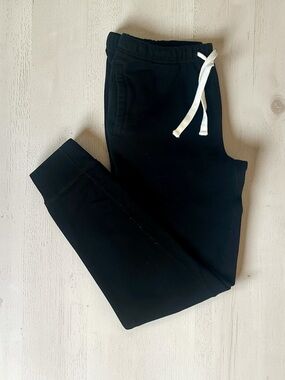 Roots Black Sweat Pants with White Drawstring Woman Size S